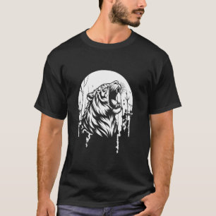 T-shirt Tigre Animal - Gros Chat Faune Lunaire Hurlement