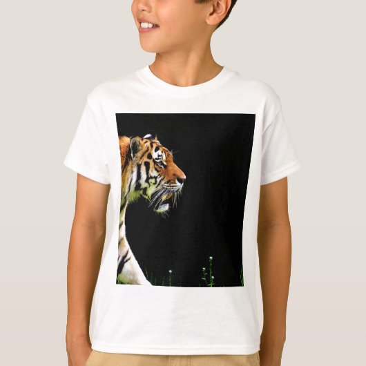 T-shirt Tigre approchant - Oeuvres d'art d'animaux sauvage (Devant)