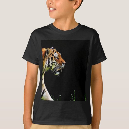 T-shirt Tigre approchant - Oeuvres d'art d'animaux sauvage (Devant)