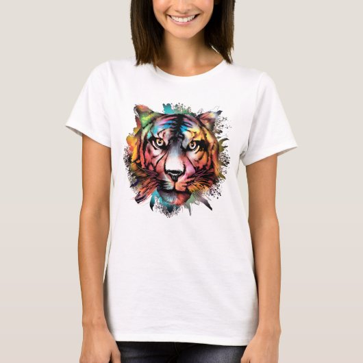 T-shirt Tigre aquarelle (Devant)