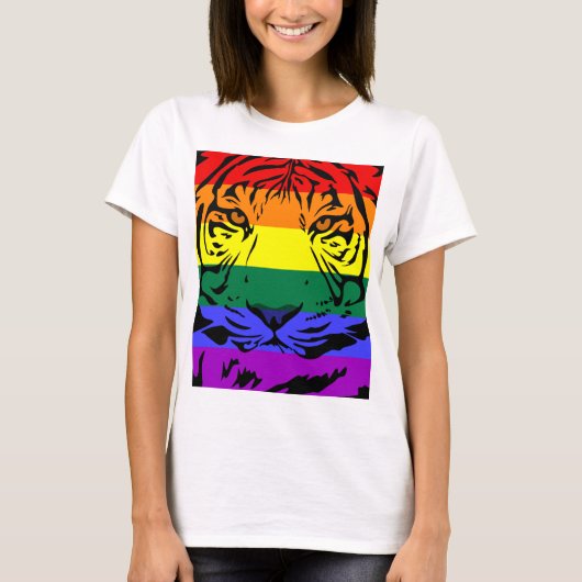 T-shirt Tigre arc-en-ciel (Devant)