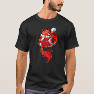 T-shirt Tigre au tricot pour grand-mère et Nouvel An chino