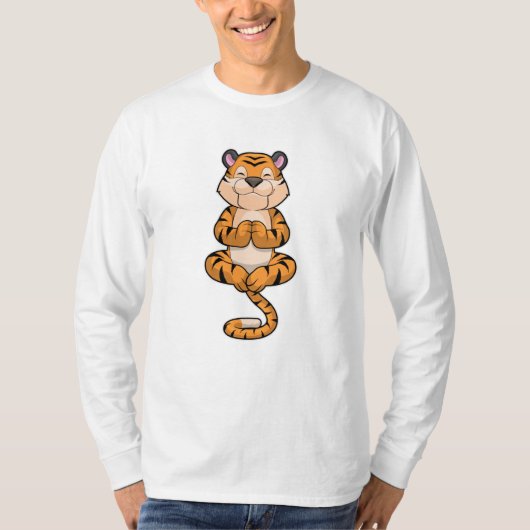 T-shirt Tigre au Yoga Fitness (Devant)