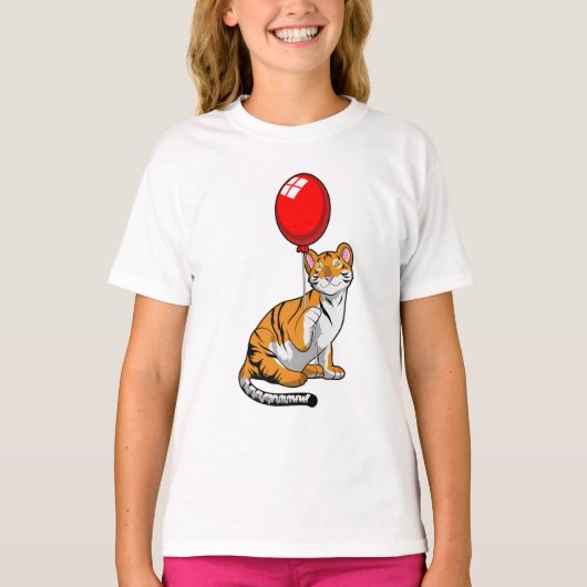 T-shirt Tigre avec ballon (Devant)