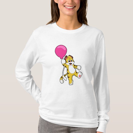 T-shirt Tigre avec ballon (Devant)