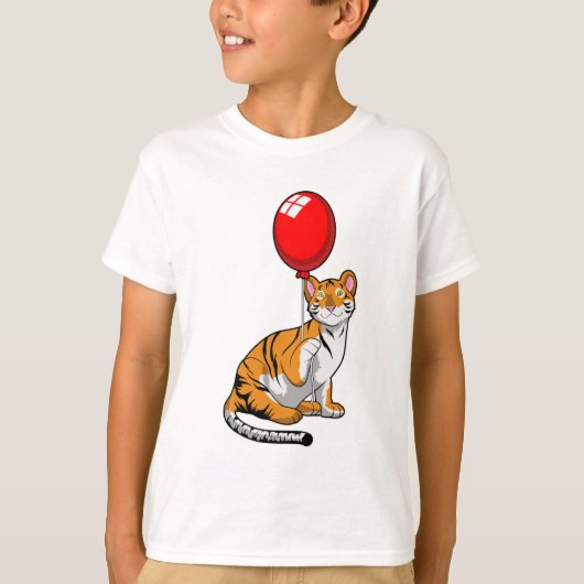 T-shirt Tigre avec ballon (Devant)