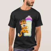 T-shirt Tigre avec Bébé bouteille de lait (Devant)