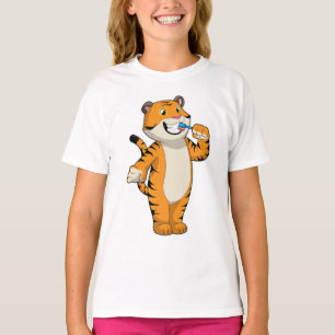 T-shirt Tigre avec brosse à dents