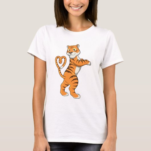 T-shirt Tigre avec coeur (Devant)