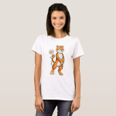 T-shirt Tigre avec Daisy Flower (Devant entier)
