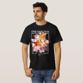 T-shirt Tigre Avec Fleurs (Devant entier)