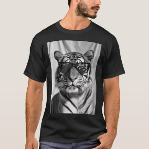 T-shirt Tigre avec lunettes de soleil Cool Jungle Animal P