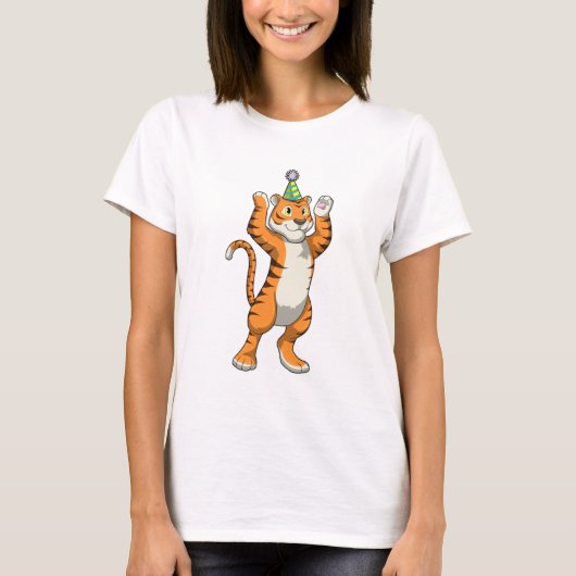 T-shirt Tigre avec parti casquette (Devant)