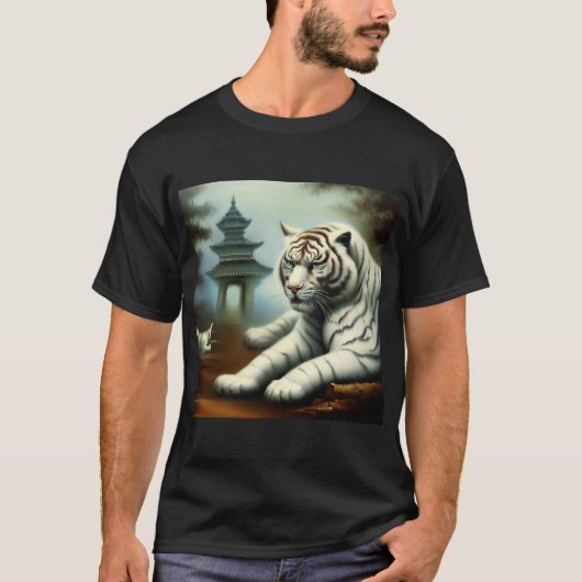 T-shirt Tigre blanc chinois (32) (Devant)