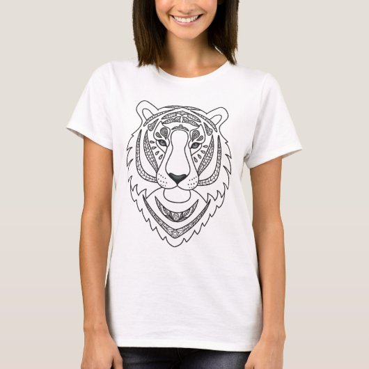 T-shirt Tigre blanc inspiré (Devant)
