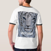 T-SHIRT TIGRE BLANC PAR PAULA REILLY. (Dos entier)