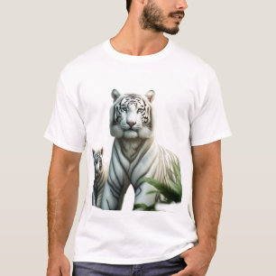 T-shirt Tigre blanc royal.