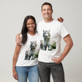 T-shirt Tigre blanc royal. (Unisexe)