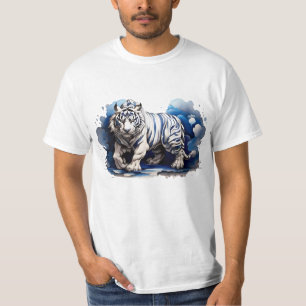 T-shirt Tigre Bleu sur les nuages Design Stalking 