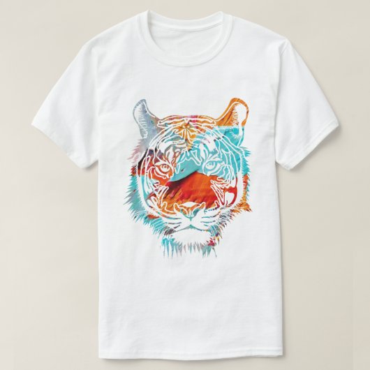 T-shirt Tigre coloré (Design devant)
