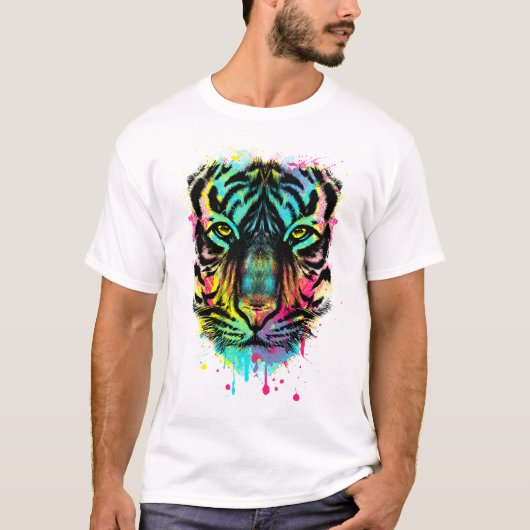 T-shirt Tigre coloré (Devant)