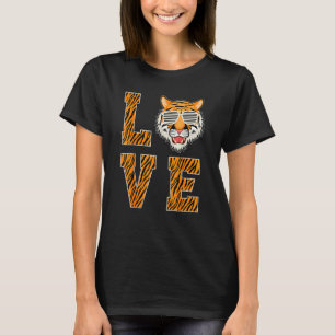 T-shirt Tigre cool Bengale Avec Tigre À Bouche En Verre So