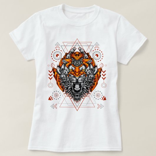 T-shirt Tigre Cybernétique (Design devant)