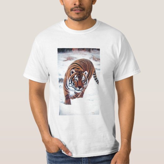 T-SHIRT TIGRE DANS LA NEIGE (Devant)
