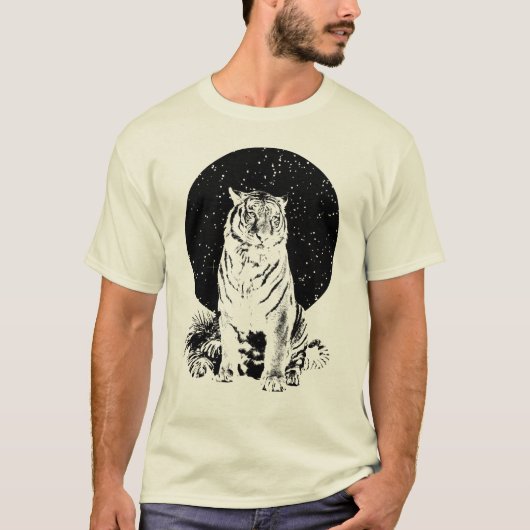 T-shirt Tigre dans la nuit (Devant)