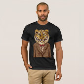 T-shirt Tigre dans l'usage de soirée (Devant entier)