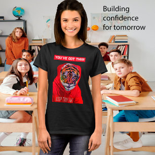 T-shirt Tigre dans un Sweatshirt, continuer à essayer, Ens