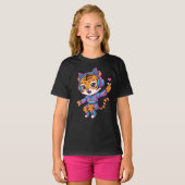 T-shirt Tigre dansant K-pop (Devant entier)
