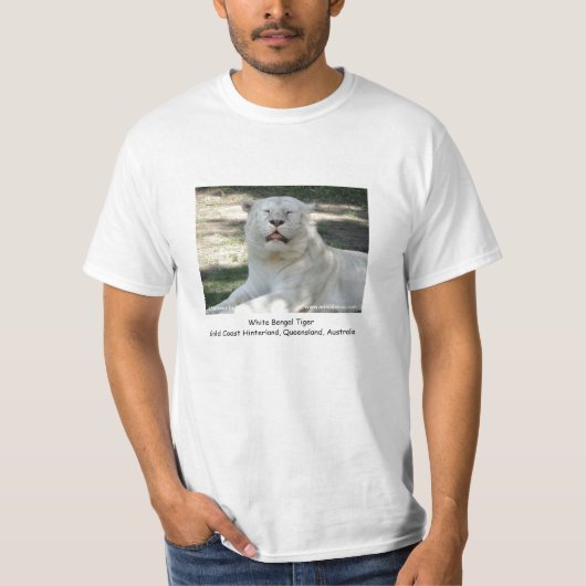 T-shirt Tigre de Bengale blanc (Devant)