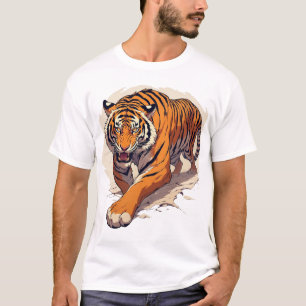 T-shirt Tigre de charge puissant