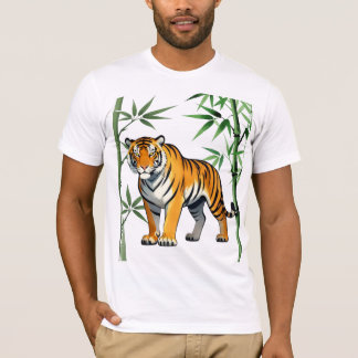 T-shirt Tigre de dessin animé Cadeau Amateur de tigre Oran
