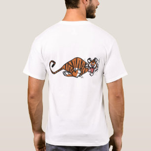 T-shirt Tigre de Dessin Animé en Course (dos)
