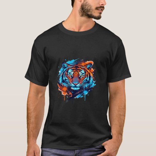 T-shirt Tigre de Rage Néon (Devant)