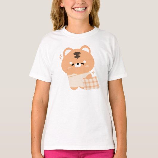 T-shirt Tigre doux et doré (Devant)