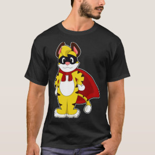 T-shirt Tigre en héros avec cape de masque