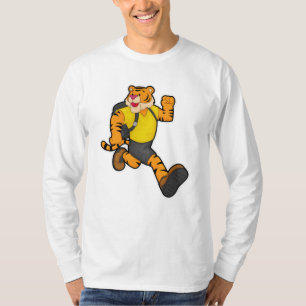T-shirt Tigre en marche avec sac à dos