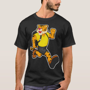 T-shirt Tigre en marche avec sac à dos
