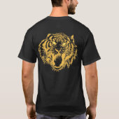 T-shirt Tigre en orange avec yeux jaunes (Dos)