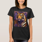 T-shirt Tigre en violet (Devant)