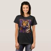 T-shirt Tigre en violet (Devant entier)