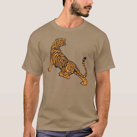 T-shirt tigre fâché (Devant)