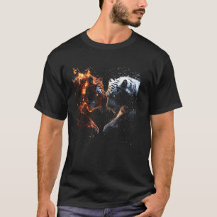 T-shirt Tigre Feu Yang Animal Faune Chat