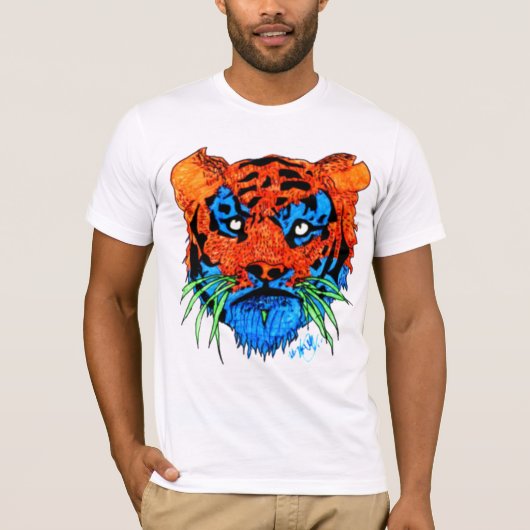 T-shirt Tigre intense de couleur (Devant)