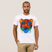 T-shirt Tigre intense de couleur (Devant entier)