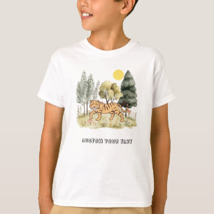 T-shirt Tigre mignon avec texte personnalisé