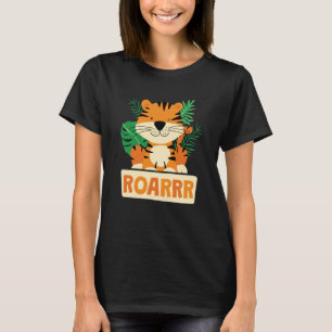 T-shirt Tigre Mignon Rugissement Fille Garçons Tigre Chat